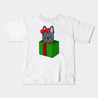 Christmas French Bulldog Kids T-Shirt